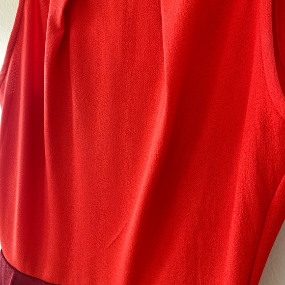 | ophelia red & burgundy color block dress | - Picture 5 of 15